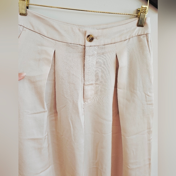 Banana Republic Satin Pleated Wide Leg Pants - Picture 7 of 14